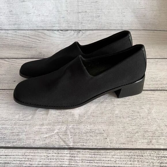 DONALD J Pliner Black Block Heel Loafer Size 9N - Picture 6 of 14